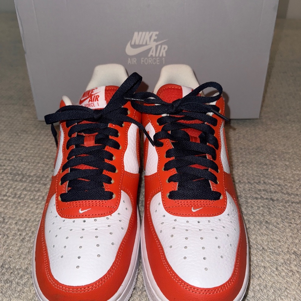 Nike Orange and White Sneakers Classic Design
